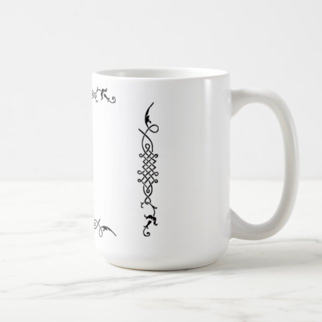 White elegant coffee mug (Right)