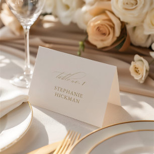 White Elegant Delicate Wedding Guest Place Card