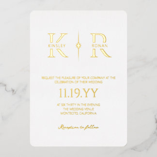 White Elegant Flare Monogram Wedding