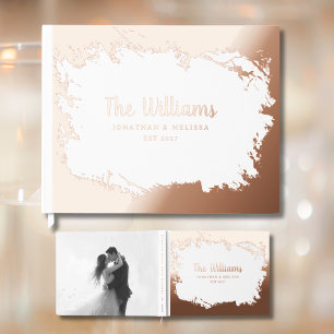 White Elegant Foil Guest Book Photo Guestbook