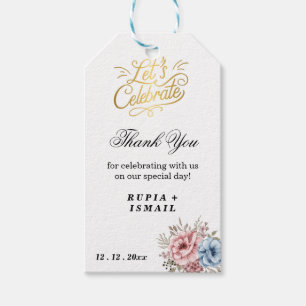 White Elegant Thank You Favour Gift Tags