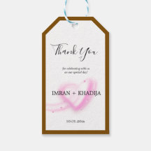 White Elegant Thank You Favour Gift