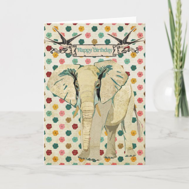 White Elephant Birthday Card (Front)