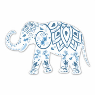 White Elephant Blue Boho