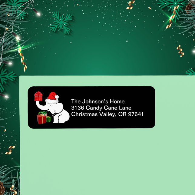 White Elephant Christmas Family Return Address (White Elephant Christmas Family Return Address Label)
