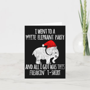 White Elephant Christmas Fun Gift Exchange Contest Card