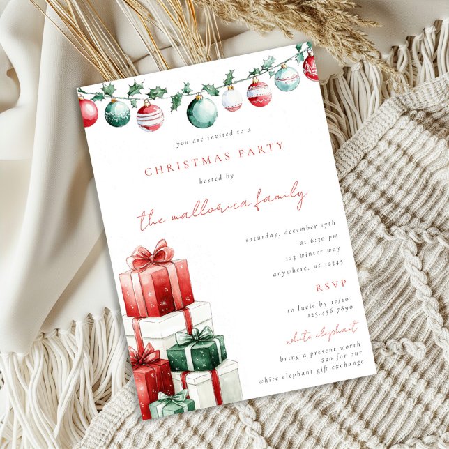 White Elephant Christmas Party Invitation (Creator Uploaded)