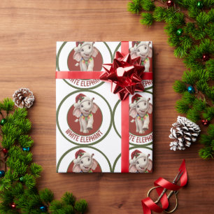 White Elephant Christmas Wrapping Paper