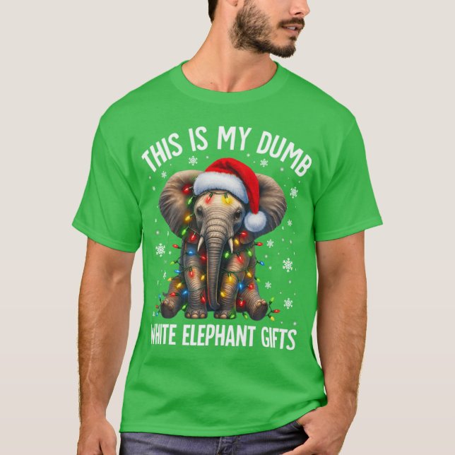 White Elephant For Pjs Under 15 20 T-Shirt (Front)