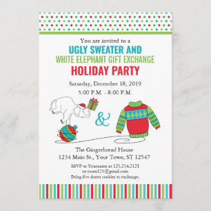 White Elephant Gift Exchange Invitation