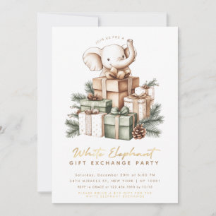 White Elephant Gift Exchange Party Invitation