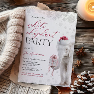 White Elephant Gift Exchange Party Invite