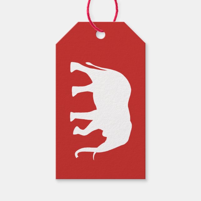 White Elephant Gift Gift Tags (Front)