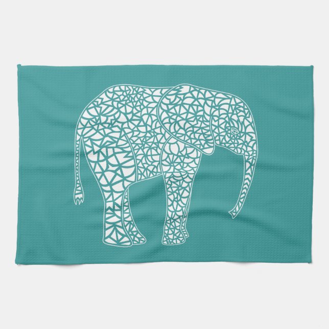 White Elephant Kitchen Towel (Horizontal)