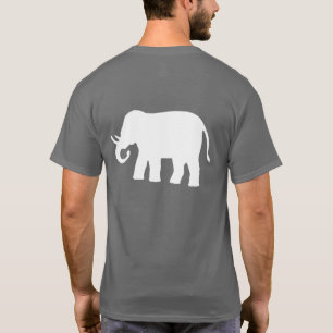 White Elephant on Dark T-Shirt