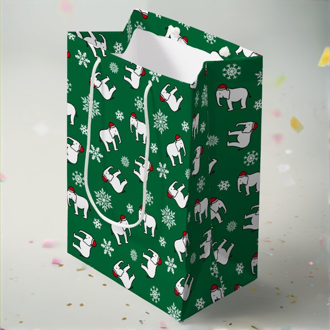White Elephant Party Christmas (Green) Gift Bag (Creator Uploaded)