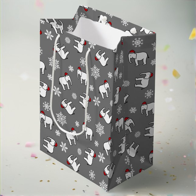 White Elephant Party Christmas (Grey) Gift Bag (Creator Uploaded)