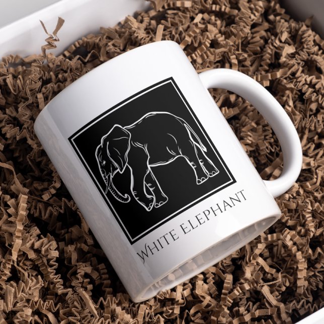 White Elephant Party - Funny Holiday Gift Coffee Mug (White Elephant Gift - Easy and Funny for odic holidayer family party.)