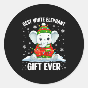 White Elephant Pjs For Adults Under 15 20 Classic Round Sticker