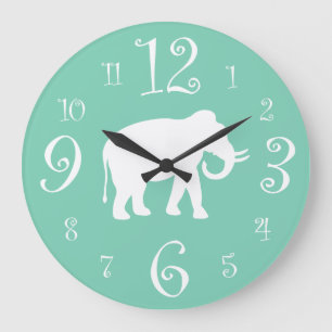 White Elephant Stylish Retro 1950s Kitchen Large Clock