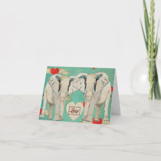 White Elephants Love Card