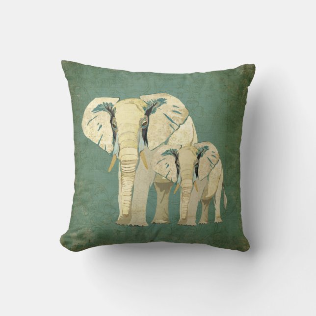 White Elephants Pillow (Front)