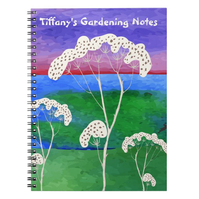 White elm trees custom notebook (Front)