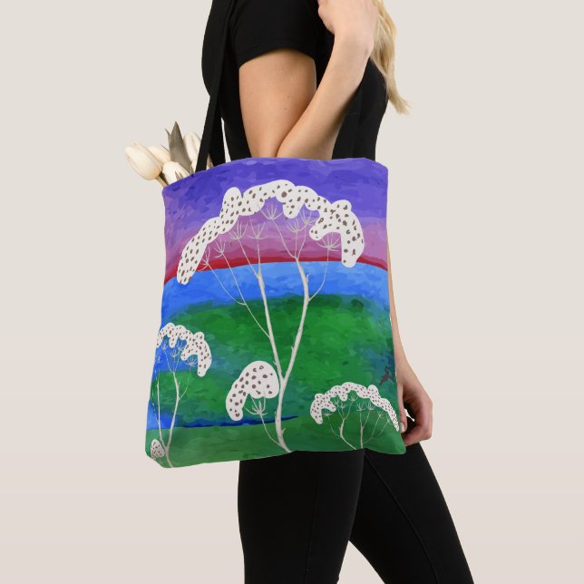 White elm trees tote bag (Close Up)