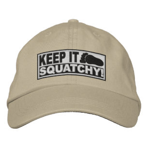 White *EMBROIDERED* Keep It Squatchy! - Bobo's Embroidered Hat