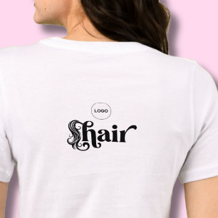White Employee Your Logo Hair Salon Tri-Blend Shirt