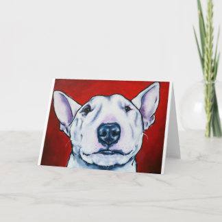White English Bull Terrier Card