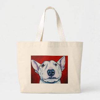 White English Bull Terrier Large Tote Bag