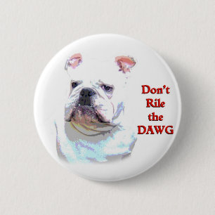 White English Bulldog button