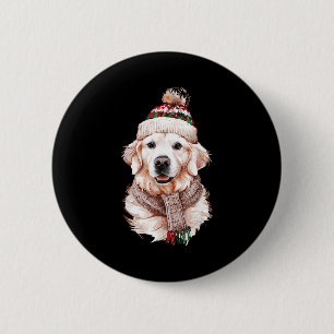 White English Cream Golden Retriever Mom Dog Puppy 6 Cm Round Badge