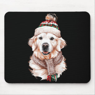 White English Cream Golden Retriever Mom Dog Puppy Mouse Pad