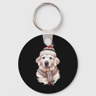 White English Cream Golden Retriever Mum Dog Puppy Key Ring