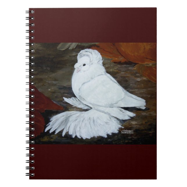 White English Trumpeter Pigeon Notebook (Front)