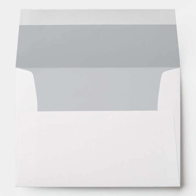 White Envelope, Light Grey / Silver Lined Envelope (Back (Bottom))