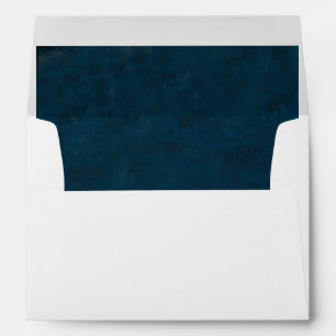White envelope - Midnight Blue lined