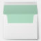White Envelope, Mint Green Lined