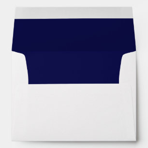 White Envelope, Navy Liner Envelopes