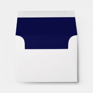White Envelope, Navy Liner RSVP Envelopes