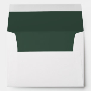 White Envelope, Pine Green Lined Envelope