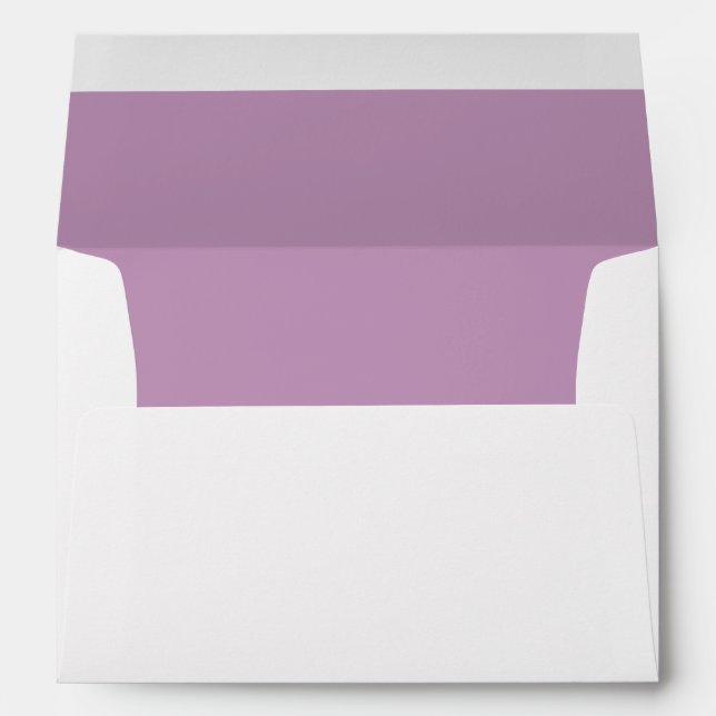 White Envelope, Purple Lilac Liner Envelopes (Back (Bottom))