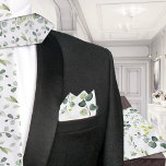 White Eucalyptus Greenery Wedding Pocket Square Bandana<br><div class="desc">An elegant white and eucalyptus greenery only wedding neck tie pocket square featuring watercolor painted eucalyptus sprigs wreath surrounding a round white center of sprigs.</div>