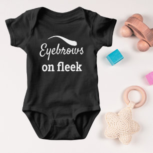 White Eyebrows on Fleek Trendy Flawless Style, ZFJ Baby Bodysuit