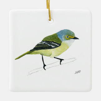 White eyed Vireo Christmas Ornament
