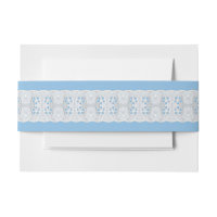 White Eyelet Lace on Blue