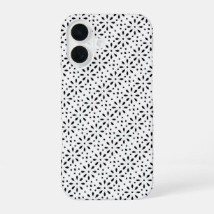 White Eyelet On Black iPhone 16 Case