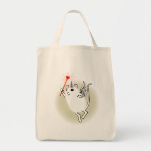 White Faerie Mouse Tote Bag